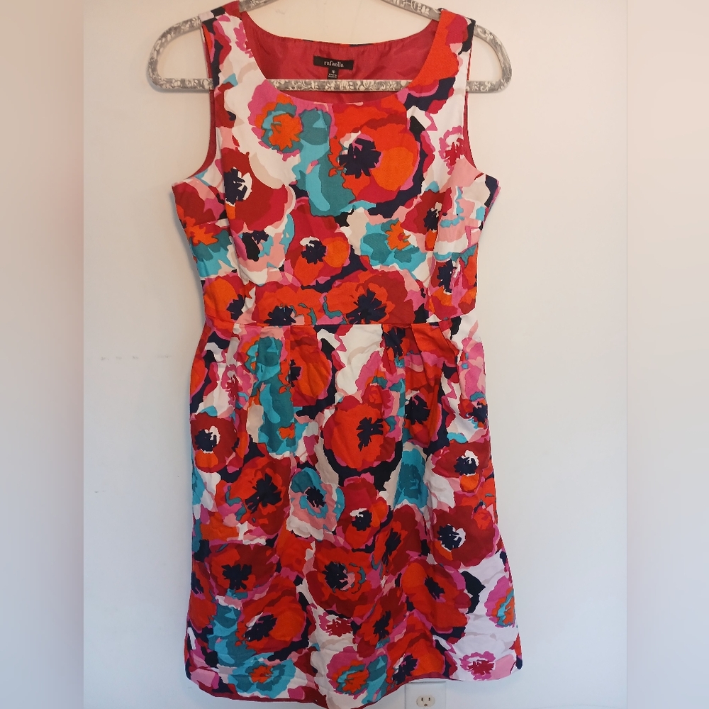 Rafaella Vibrant Floral Sleeveless Midi Dress - Picture 3 of 7